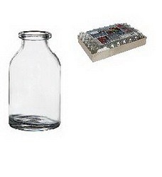 Tish vase mini flasche H6 cm D 3 cm 50 St.