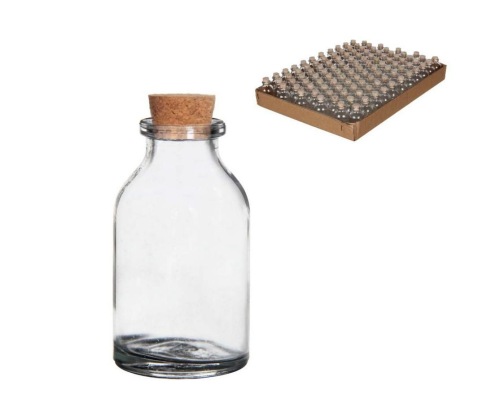 Table vase mini bottle with Cork H6 cm D 3 cm