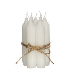 Taper candle white H 11 cm Ø 20mm set 7 p.