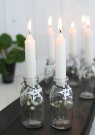 Taper candle white H 11 cm Ø 20mm set 7 p.