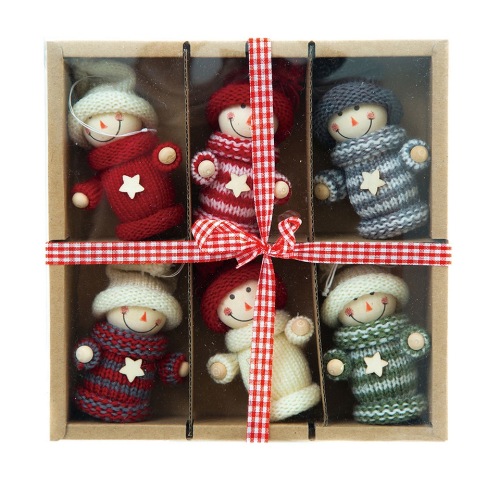 Hanger Christmas Dolls 8 cm 6 p.