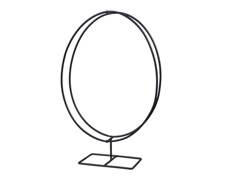 Ei op voet 3D 36x53 cm zwart