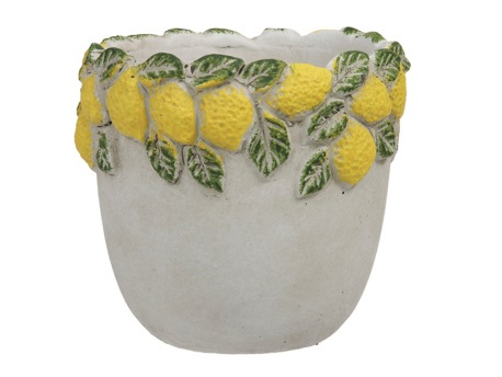 Cement plantenpot 'lemon' Ø13.5x12 cm