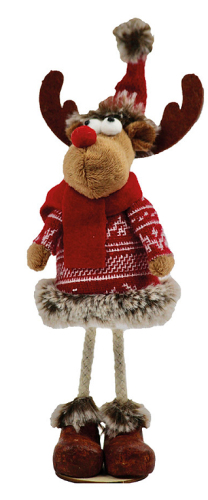 Rudolph debout ca. 20 cm avec pull de Noël