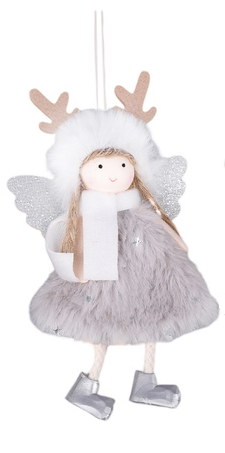 Hanger Christmas Angel grey 16 cm