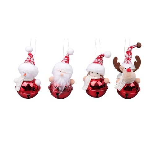 Hanger 'Xmas Bell' Sneeuwman Rood