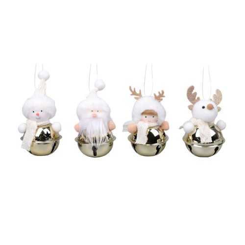 Hanger 'Xmas Bell' Kerstman Goud