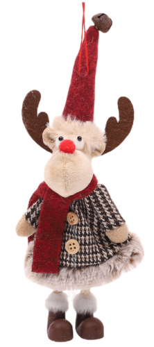 Hanger Rudolph met rode sjaal ca. 21 cm