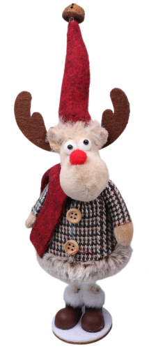 Rudolph avec écharpe rouge debout ca. 18 cm