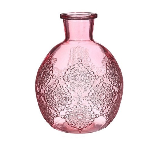 Gekleurde Glazen Fles Bologna Roze