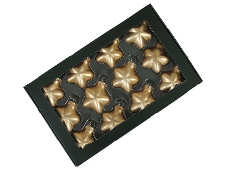 Kerststerretjes In Glas 40 mm 12 st Gold Combi