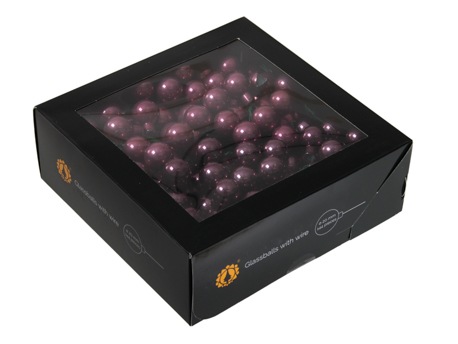 Boules de Noël en verre de 20 mm 24pcs. orchid