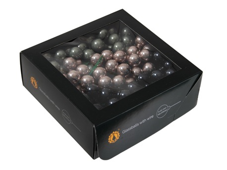 Christmas balls in glass 20 mm 144 pcs. juniper