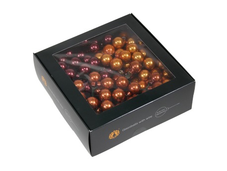 Boules de Noël en verre 20 mm 144 pcs. caramel