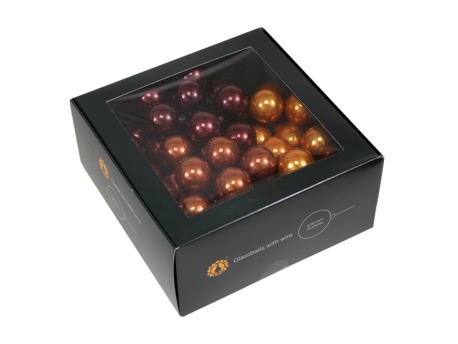 Boules de Noël en verre de 30 mm 72 pcs. caramel