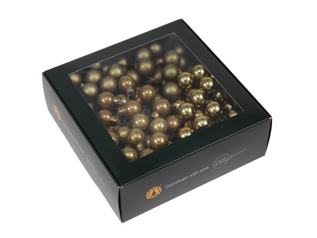 Boules de Noël en verre de 20 mm 24pcs. olive green