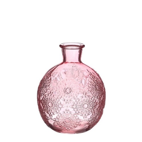 Gekleurde Glazen Fles Bologna Roze