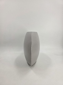 Metalen Bloempot Ovaal Grijs 53x30x17 cm
