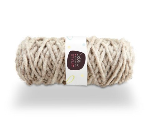 Pure new wool with jute core 0.5 cm +/- 50 m. (BR33)