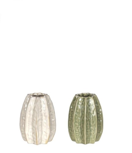 Tafelvaasje 'Carambola' Ø8.5 cm H 11 cm set van 2