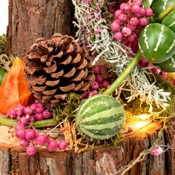 DIY Amaryllis op houten voet kerststuk - Dentergem Carlein Tukkers- bloemschikmateriaal