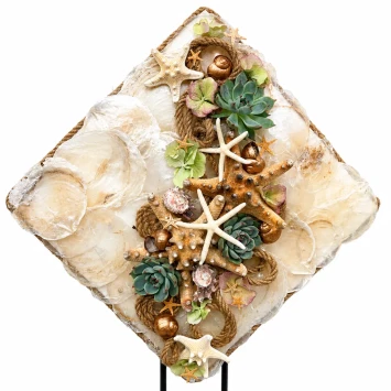 DIY-kunstpakket vierkant capiz 30 cm - Dentergem - bloemschikmateriaal