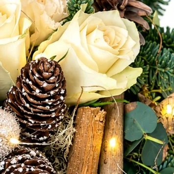 DIY-pakket Kerstslee leer bloemschikken Calrein Tukkers Dentergem Bloemschikmateriaal