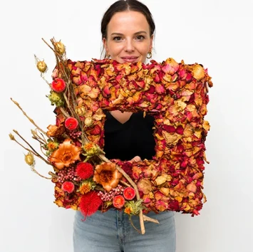 DIY-krans schelpen zeesterren zeegras 50 cm - Dentergem - bloemschikmateriaal