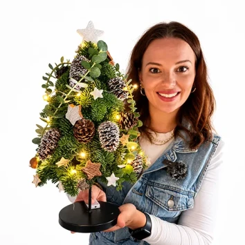 DIY Vrolijk Kerstboompje Nobiles - Dentergem - bloemschikmateriaal