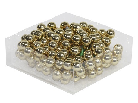 Christmas balls in glass  20 mm 24 pcs. gold shiny