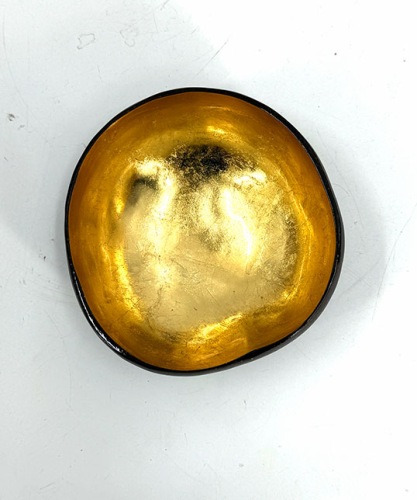 Demi noix de coco polie or ⌀13 cm