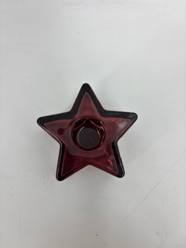 Kaarsenhouder Ster 'Jolly' Robijn