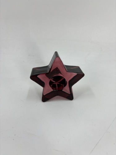 Kaarsenhouder Ster 'Jolly' Robijn