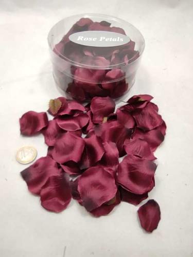 Artificial rose petals 150 p. dark red