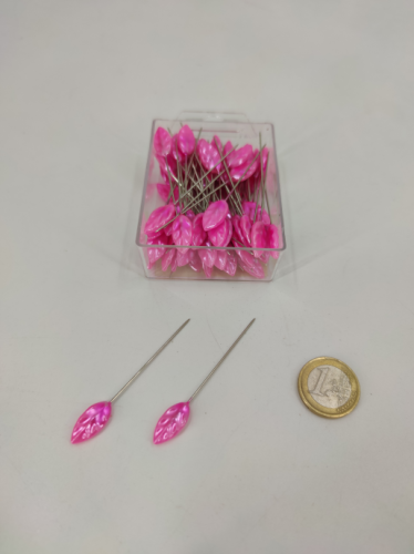 Blätter farbigen Pins 20 mm 80 st. Rosa