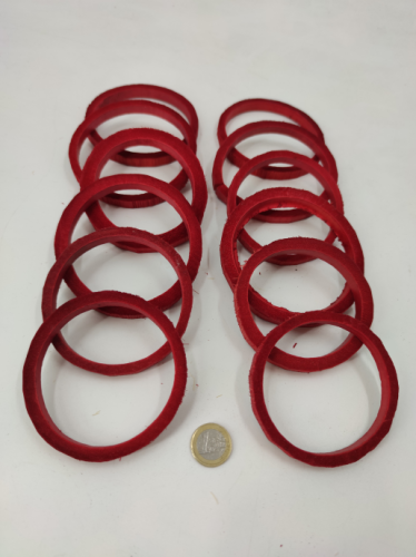 Bamboo-rings 10x1 cm  10 a 12 p. red