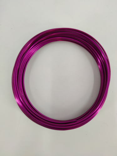 Aluminium wire fuchsia 2mmx12m