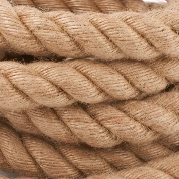 Jute touw natuurlijk 20 mm dikte 5 m lengte gedraaid natuurvezeltouw voor bloemschikken opbinden en decoratie - Dentergem - b
