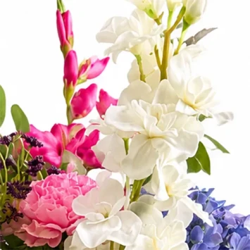 Kunstbloemen plukboeket zijden bloemen 70 cm 10 stelen