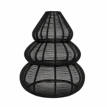 Lanterne en forme d'arbre — 35 cm - fil de métal noir