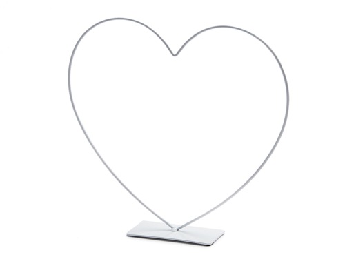 Heart on feet 39 cm white