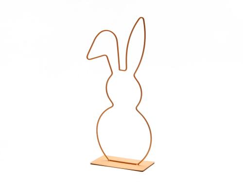 Bunny with hanging ear on foot 29 cm apricot