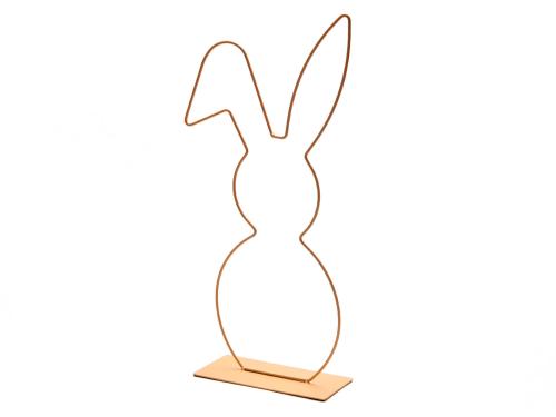 Bunny with hanging ear on foot 40 cm apricot