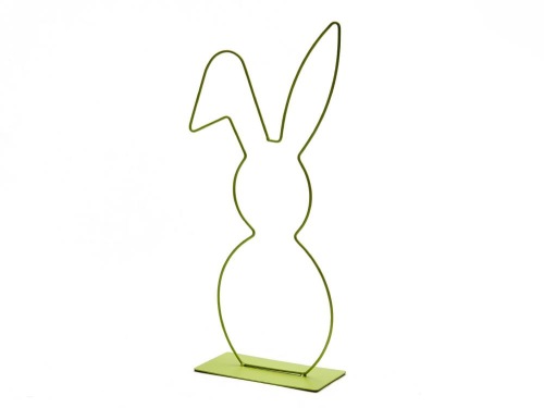 Bunny with hanging ear on foot 40 cm limegreen