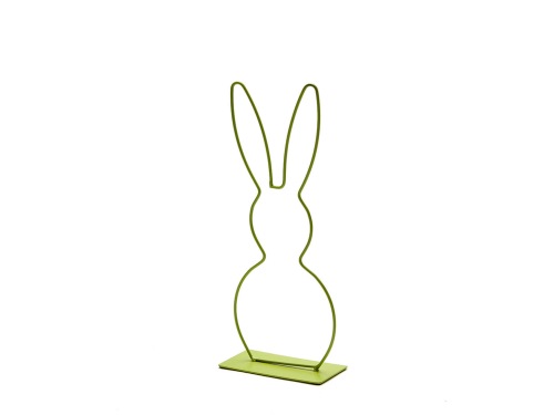 Bunny with standing ear on foot 29 cm limegreen