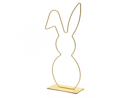 Lièvre avec oreille pendante sur le pied 40 cm yellow