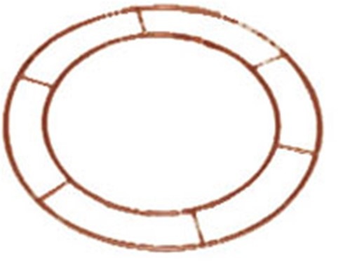 Frame copper double ring  30 cm