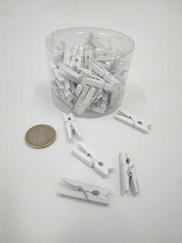 Mini Clothespins 3 cm 72 p. white