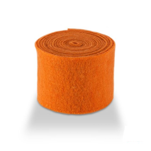 Felt wide 7.5 cm L= 5 m dark orange (OR04)