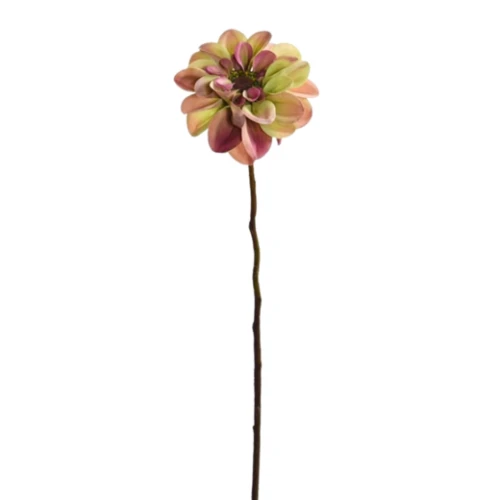 Kunstbloem Dahlia Groen/Paars